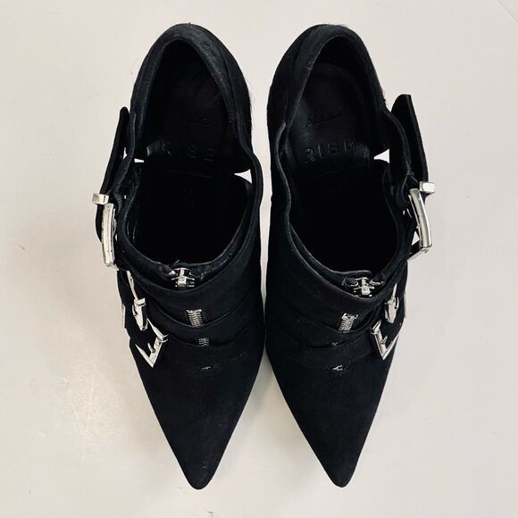 ALDO RISE x Preen Fanni Triple Buckle Front Zip Shootie Black Stiletto EU 38 - Picture 5 of 16